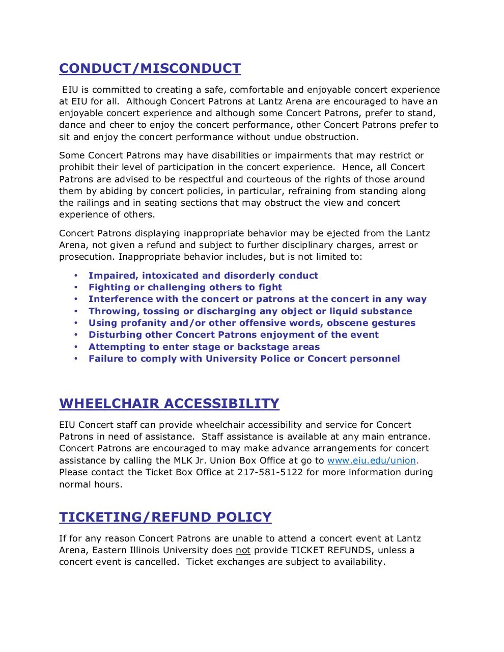 Document preview UB Concerts Patrons Policies  Procedures - Lantz Arena.pdf - page 4/5