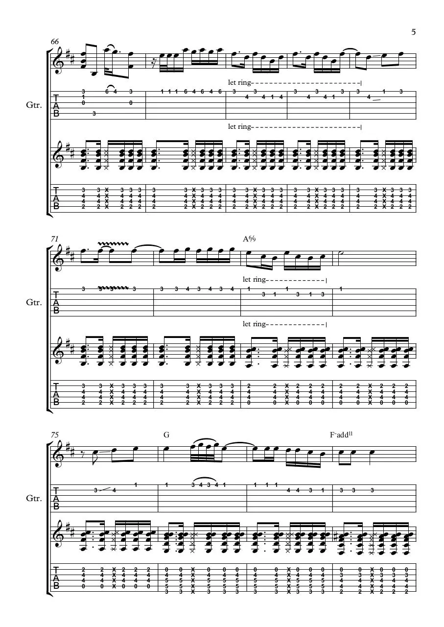 Page 5 of 6, Persia Full Score