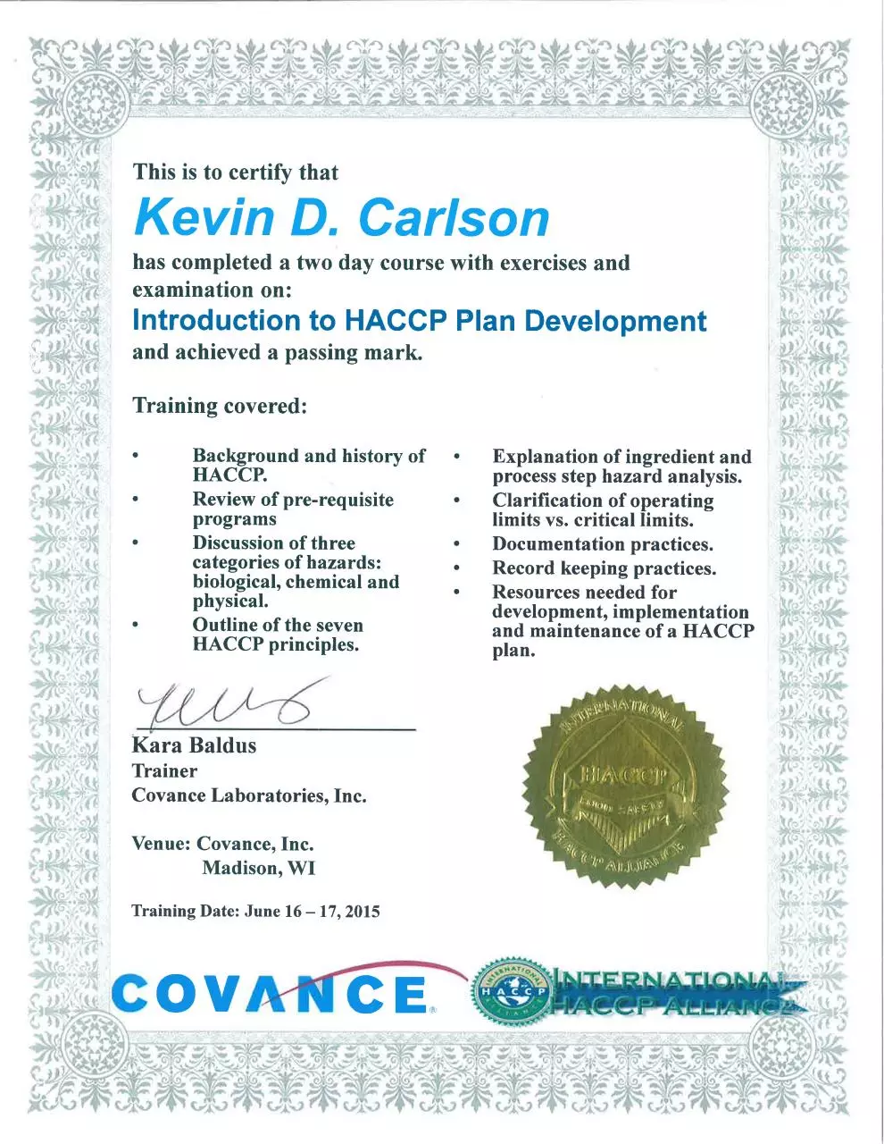 Document preview - KevinCarlson HACCP.pdf - Page 1/1