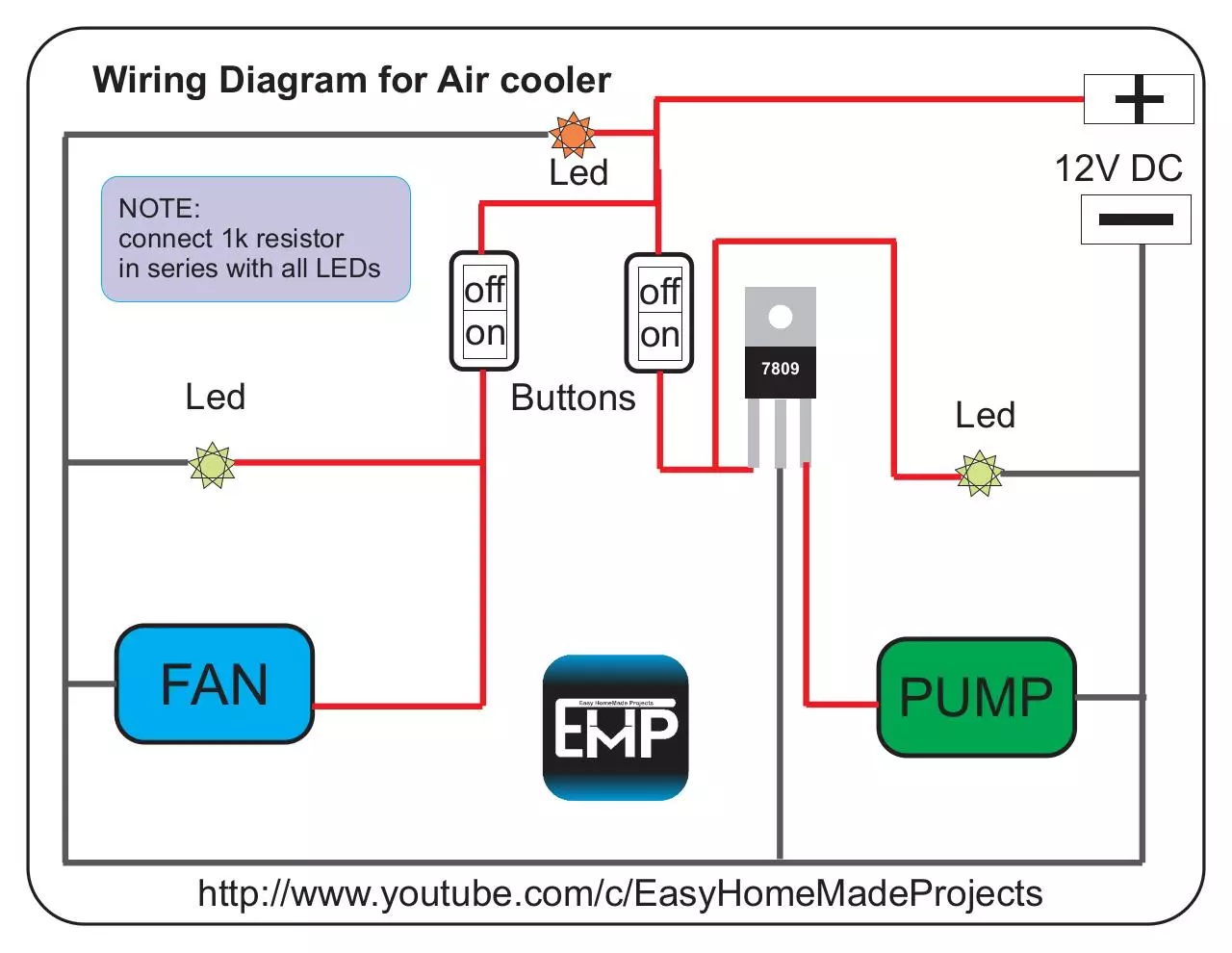 Document preview - Wiring Diagram for Mini Air Cooler.pdf - Page 1/1