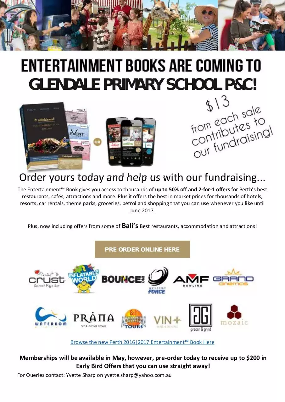 Page 1 of 1, Entertainment Book Glendale Primary School
