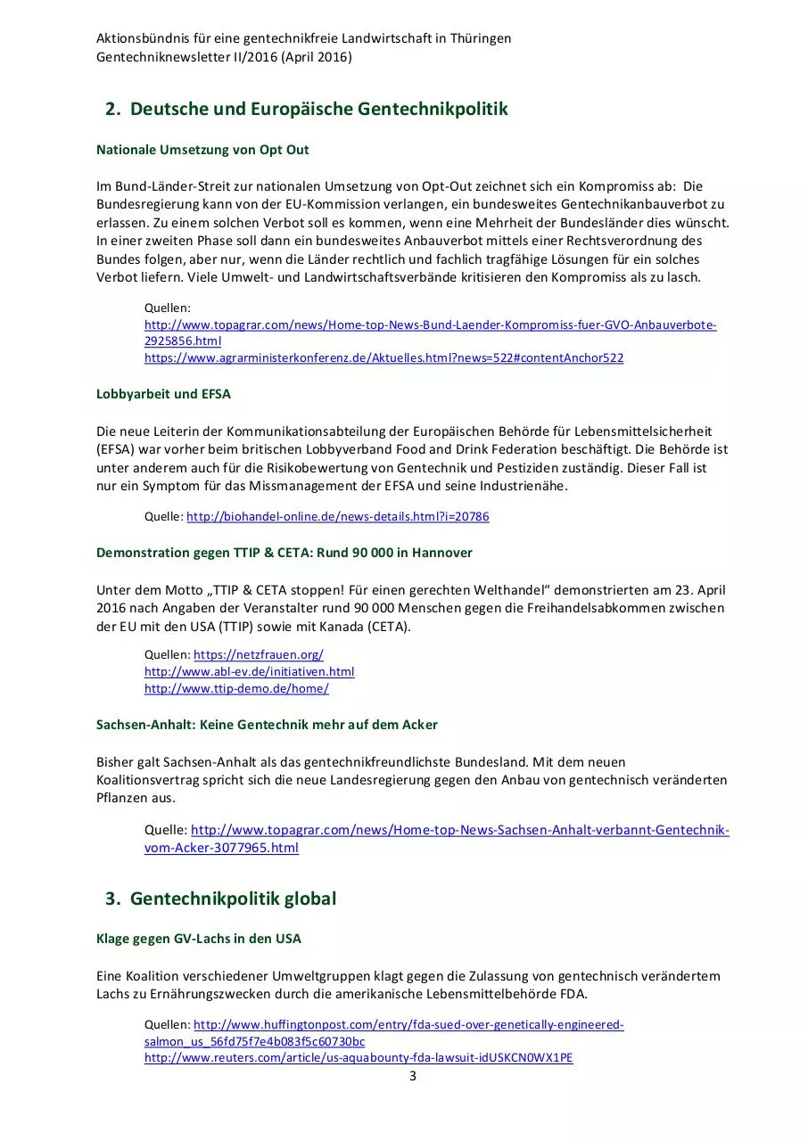 Page 3 of 7, Gentechnik Newsletter II 16