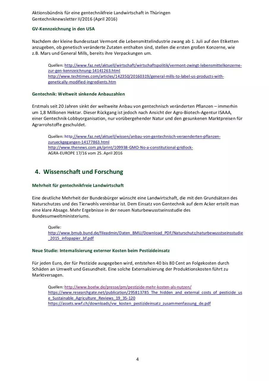 Page 4 of 7, Gentechnik Newsletter II 16