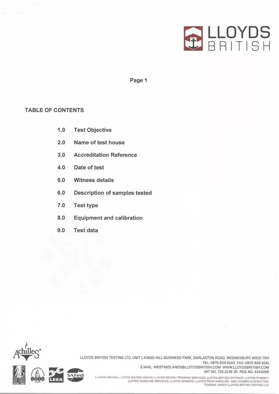 Page 2 of 8, TEST RESULTS PROPMATE EDITED