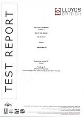 Page 1, TEST RESULTS PROPMATE EDITED