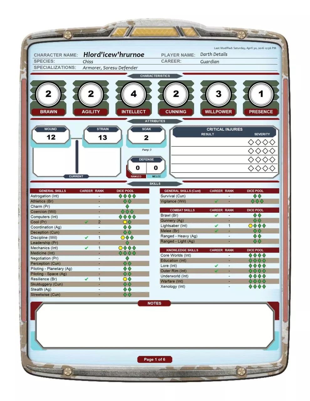 Page 1 of 6, Dice
