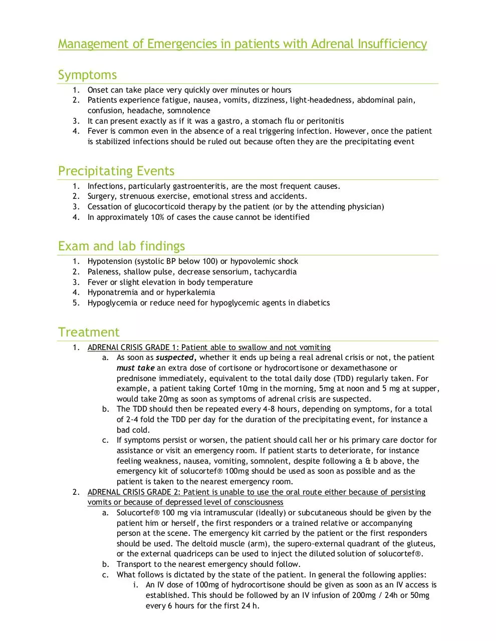 Page 1 of 2, AI Management in emergencies
