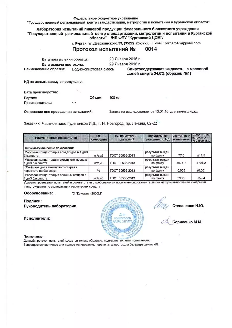 Page 1 of 1, образец №1