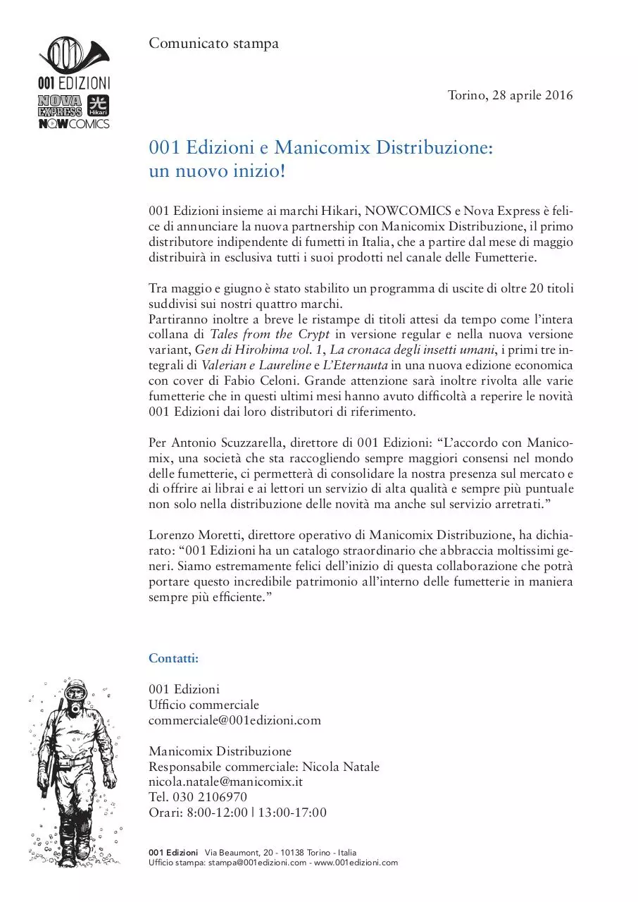 Document preview - comunicato stampa 001-Manicomix.pdf - Page 1/1