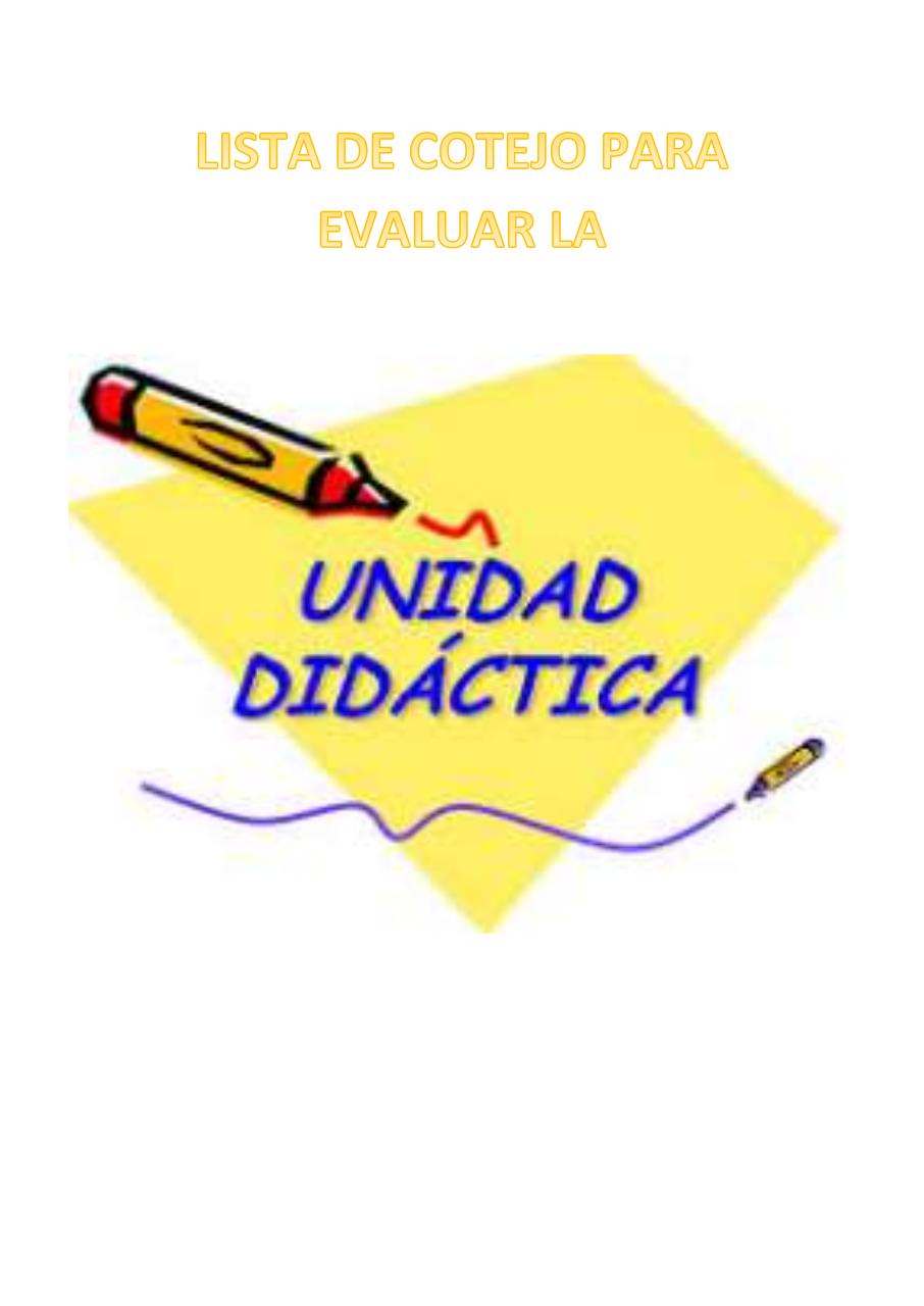 Document preview LISTA DE COTEJO PARA EVALUAR LA UNIDAD DIDACTICA.pdf - page 1/2