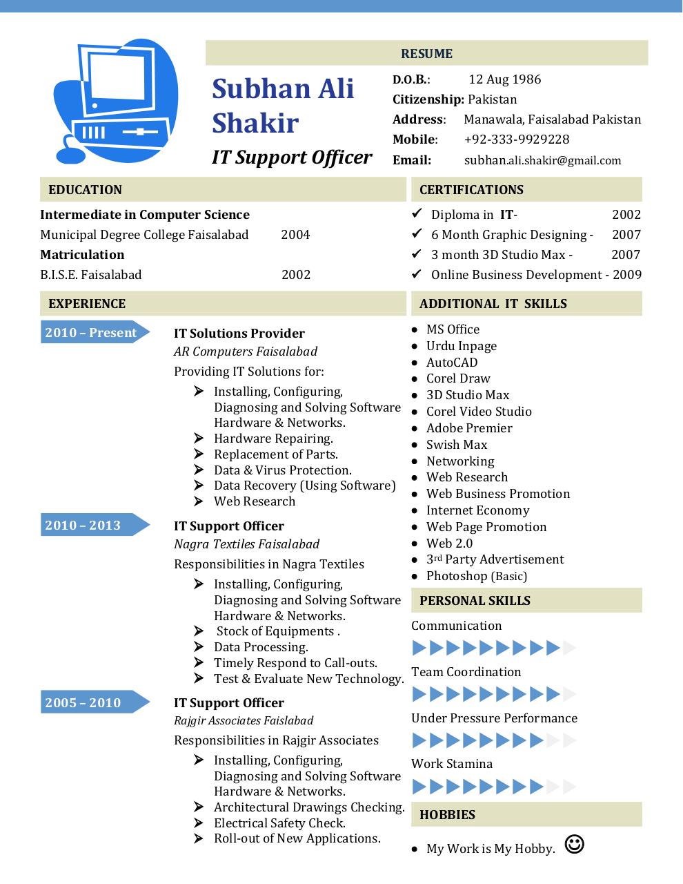 Document preview Subhan Ali CV 2015.pdf - page 1/1
