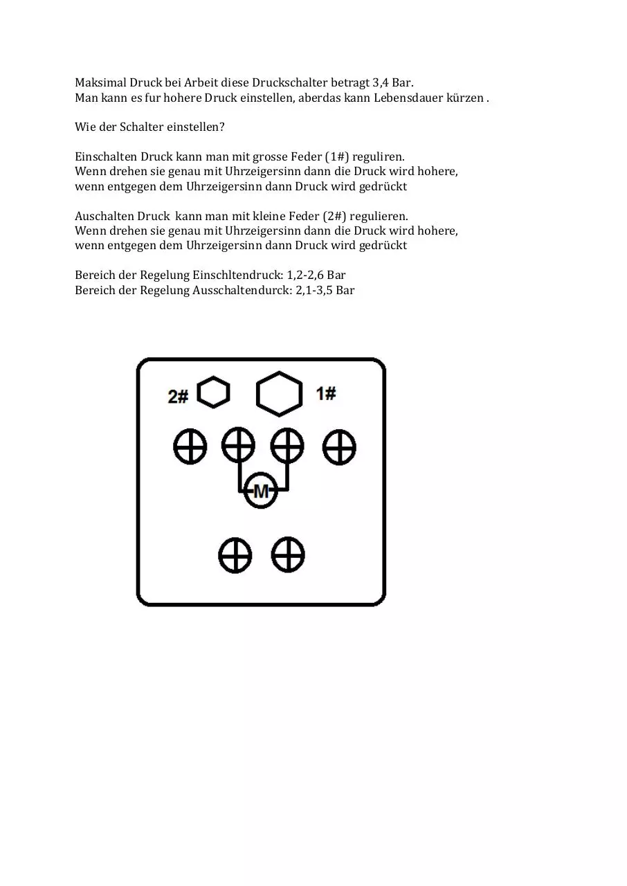 Document preview - Druckschalter 230V Betriebsanleitung.pdf - Page 1/1