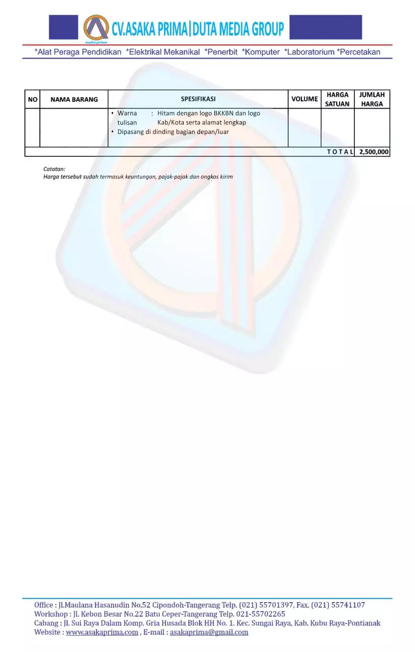 Page 2 of 2, PPKBD Kit Sarana Kerja PPKBD KIT 2016