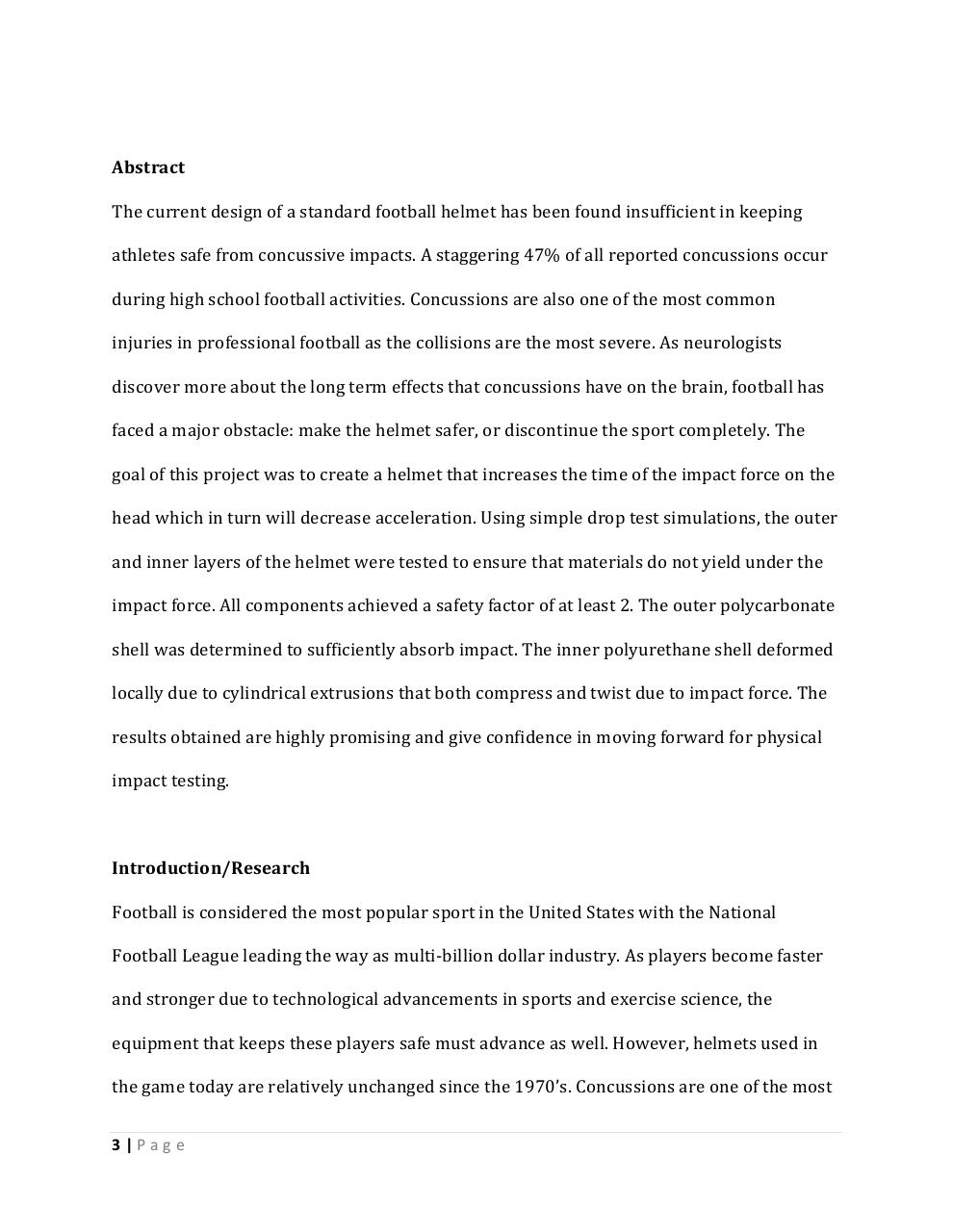 Sports Engineering - Concussion Resistant Helmet.pdf - page 3/14