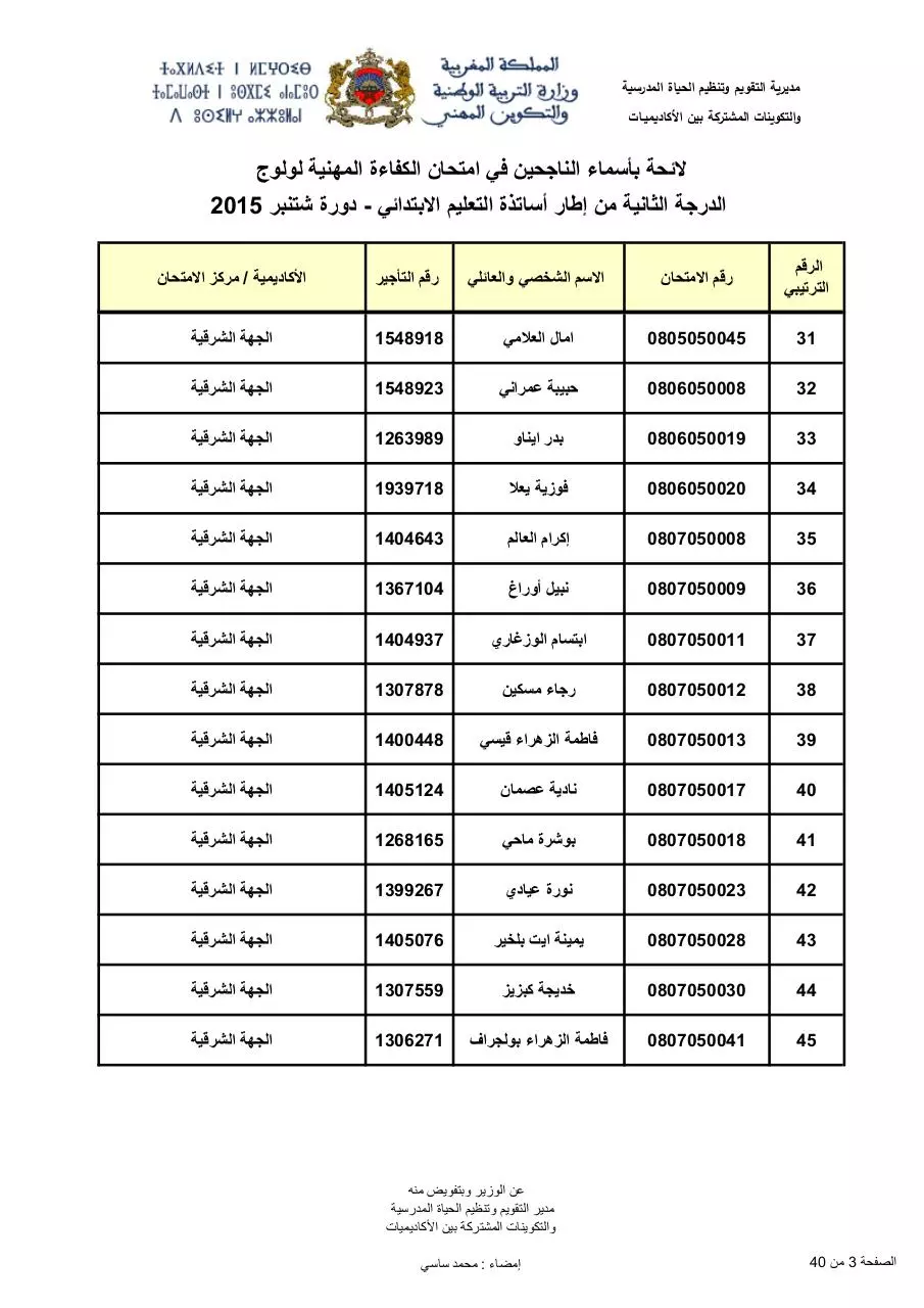 Page 3 of 40, admis2 aptpedagprim sept15