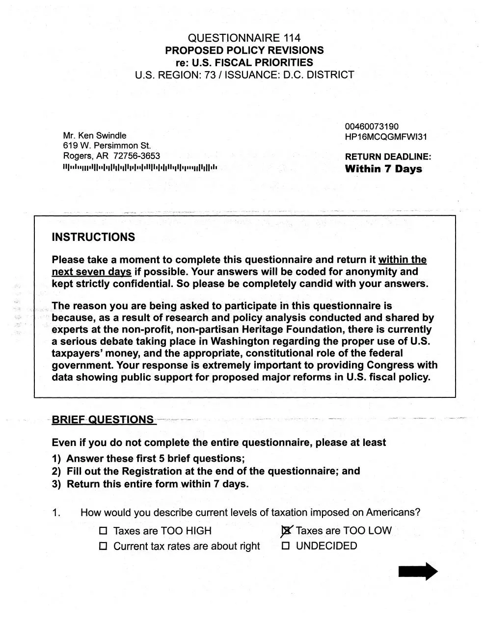 Page 1 of 3, Heritage Foundation