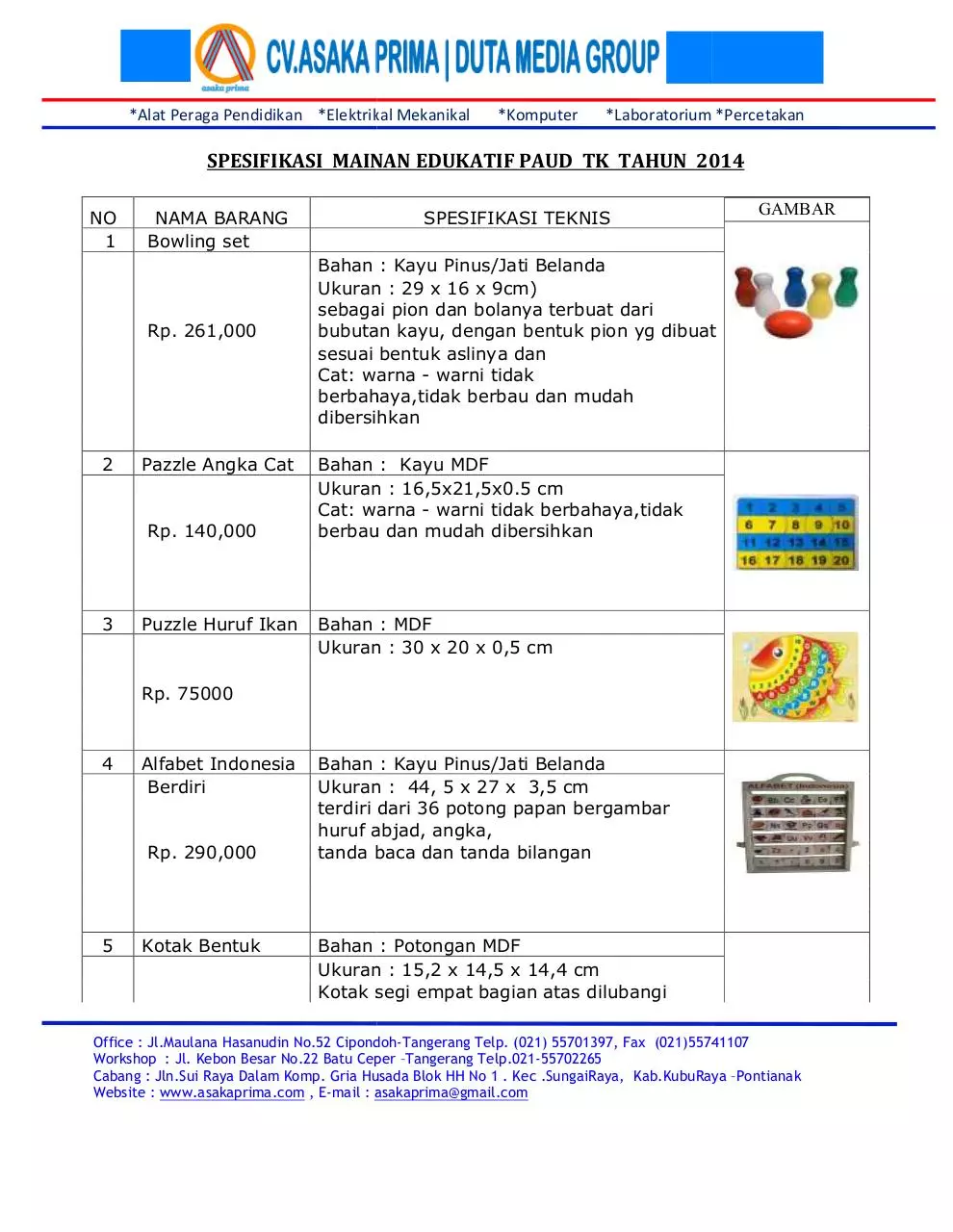 Page 1 of 11, (APE ) ~ Produksi Alat Peraga Edukatif PAUD TK
