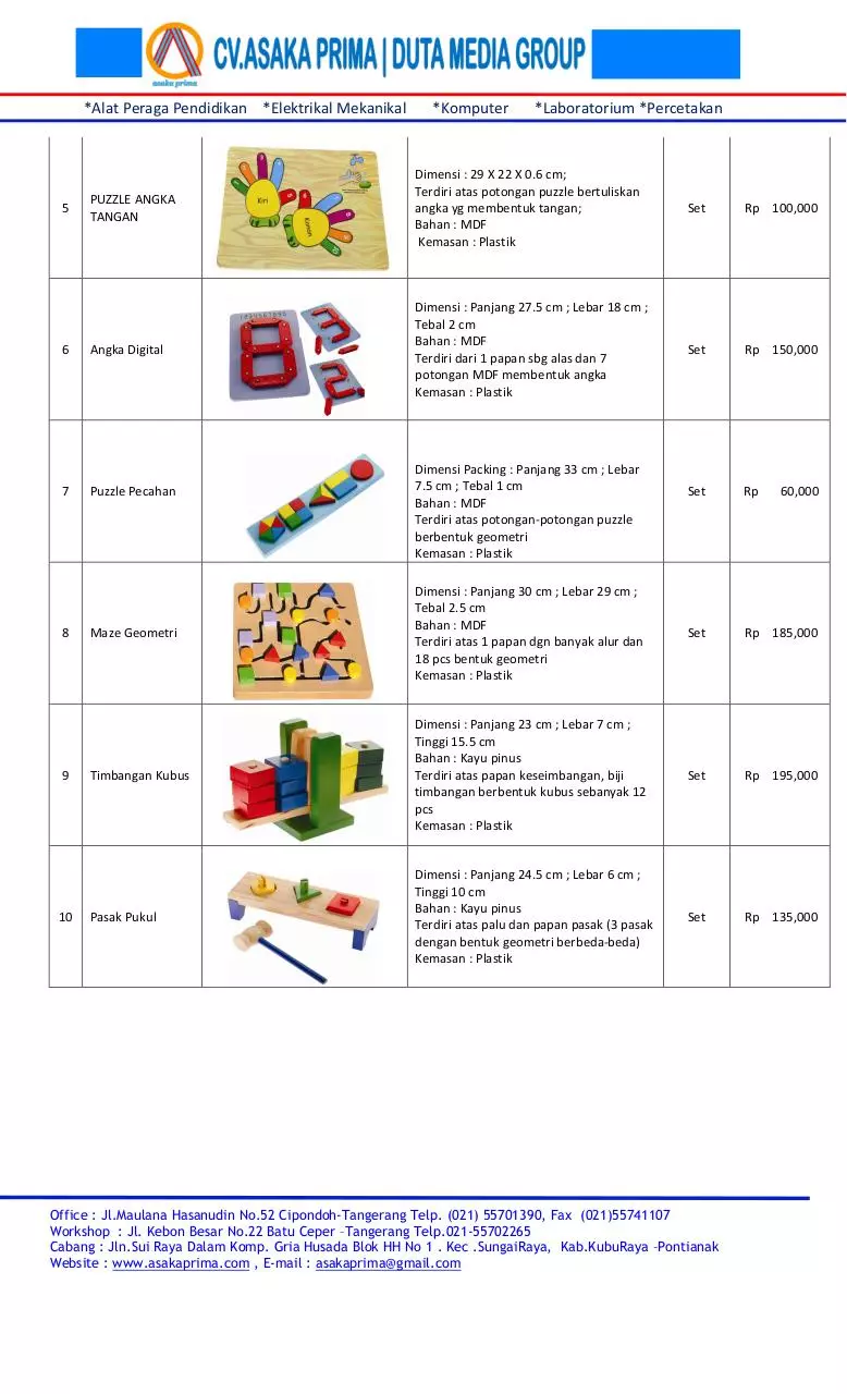 Page 3 of 5, Mainan Edukatif (APE ) PAUD Mainan dan Alat Peraga TK PAUD