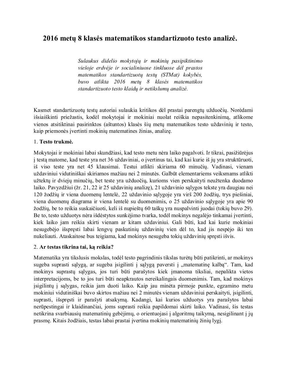 StandartizuotÅ³ testÅ³ analizÄ—.pdf - page 1/12