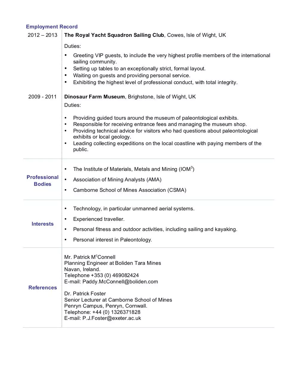 Page 2 of 2, James Dolby CV