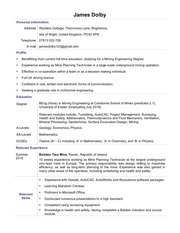 Page 1, James Dolby CV