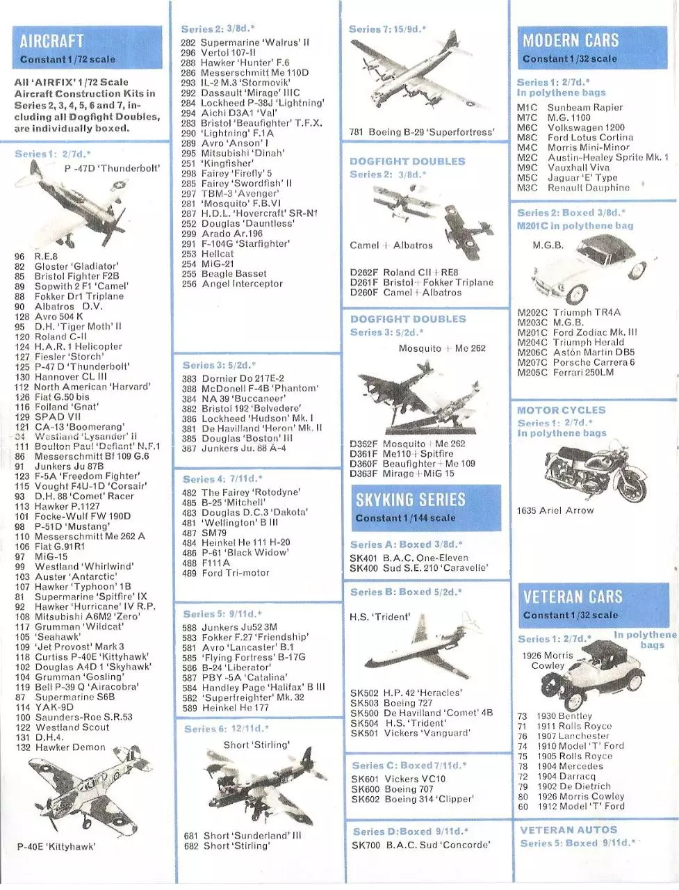 Page 2 of 4, Airfix 1968 Kit List