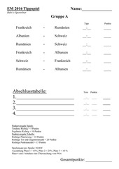 Page 1, EM Tippspiel
