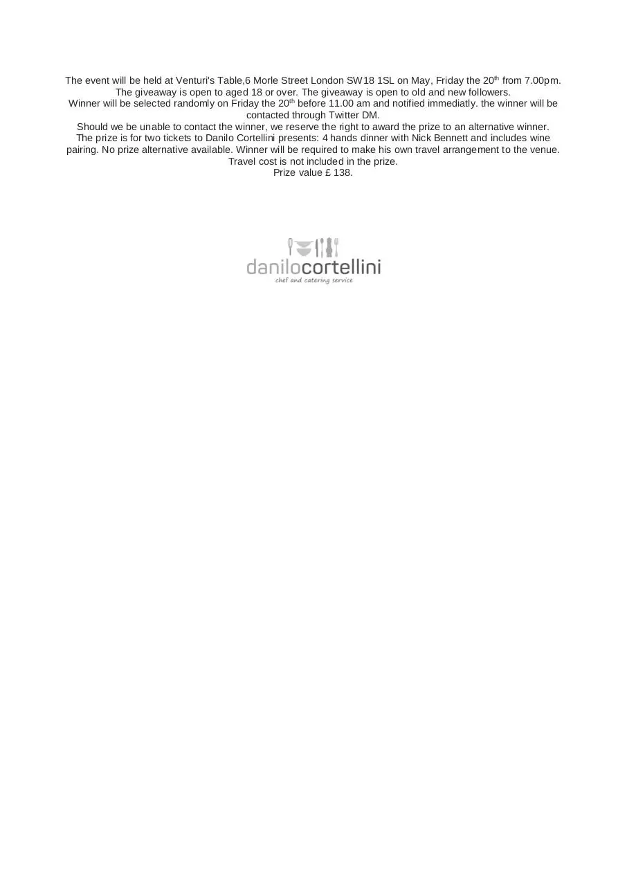 Page 1 of 1, Testo per competition