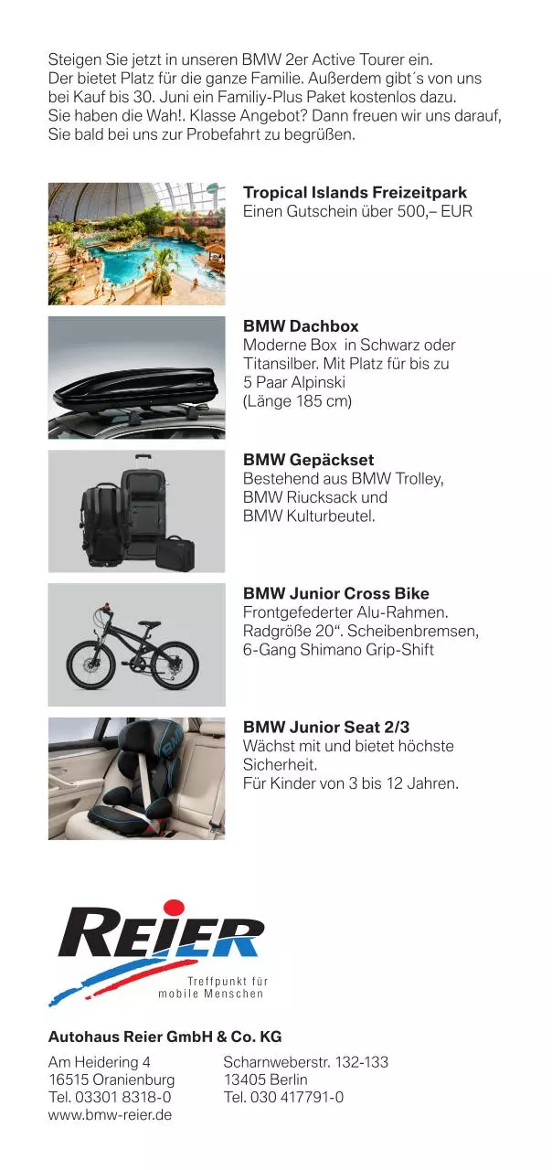 Page 2 of 2, WE ARE FAMILY Angebot Autohaus Reier