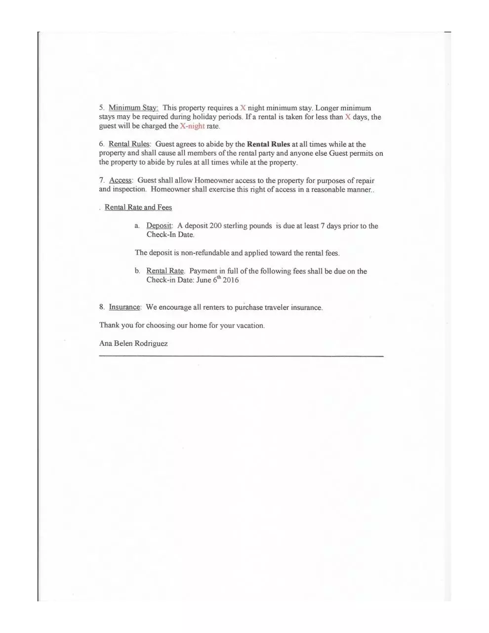 Page 2 of 4, Rental Agreement