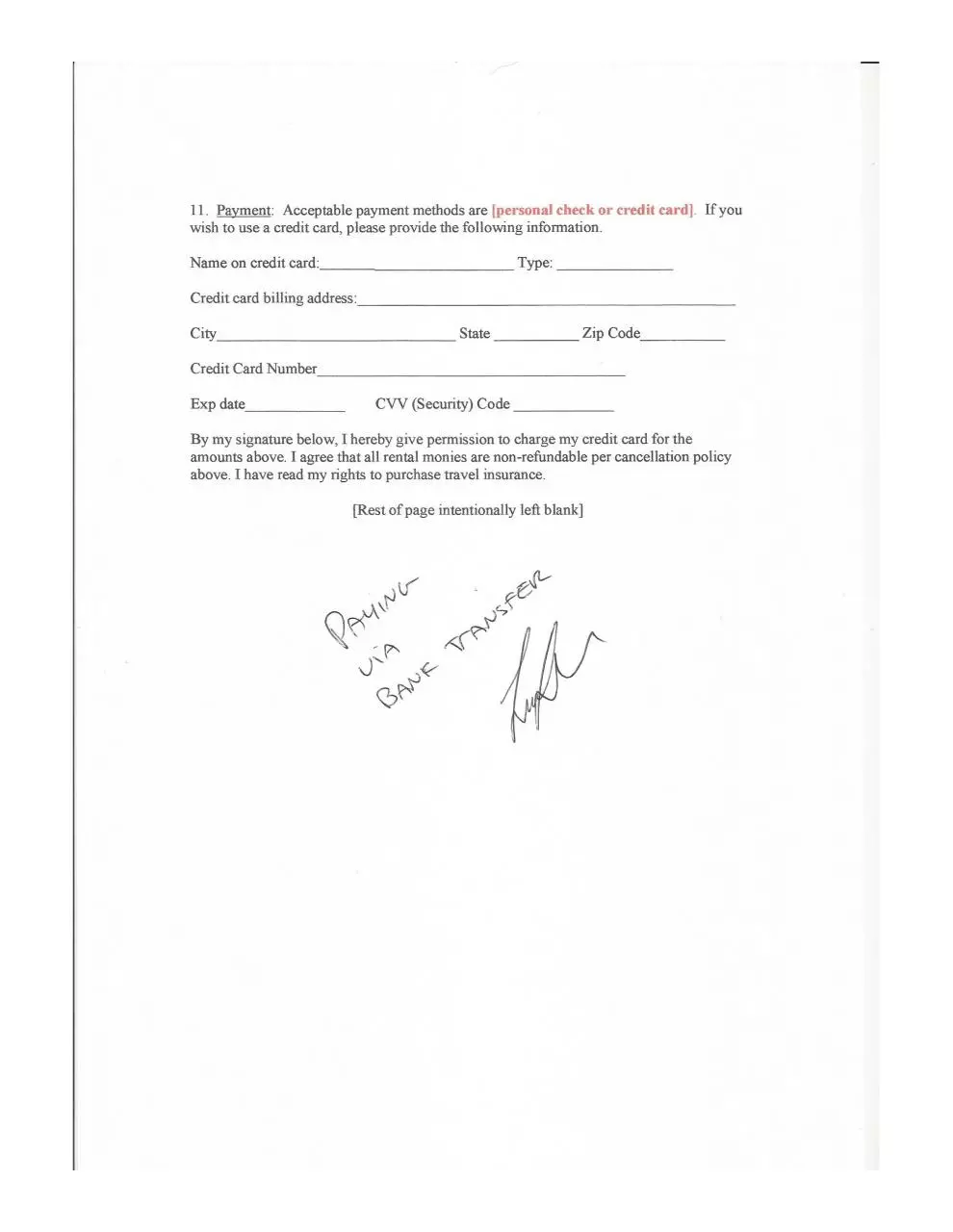 Page 3 of 4, Rental Agreement