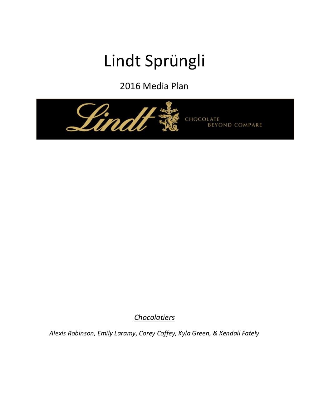Lindt Chocolate Media Plan.pdf - page 1/30