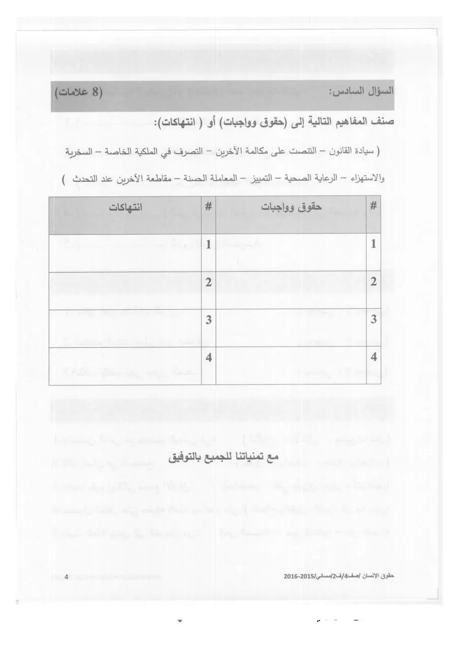 Page 4 of 4, 2 2015 2016 حقوق مسائي رابع