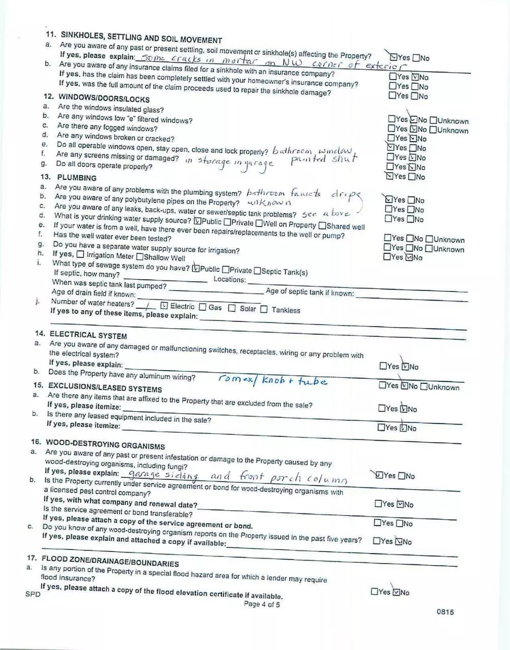 Page 5 of 13, 930 Murray Drive Disclosures