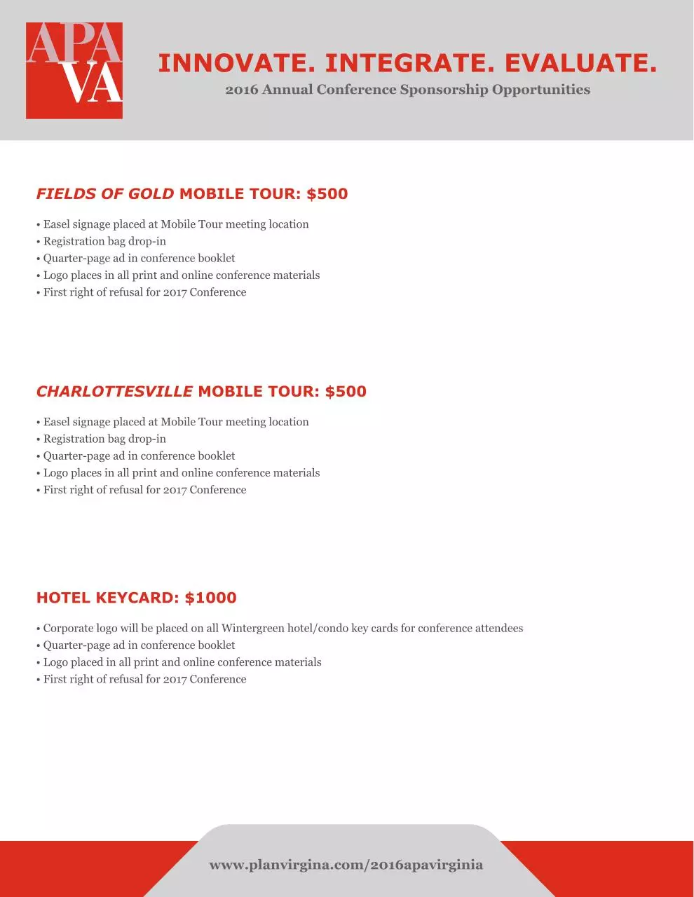 Page 5 of 9, APAVA 2016 Conference Sponsorship