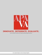 Page 1, APAVA 2016 Conference Sponsorship