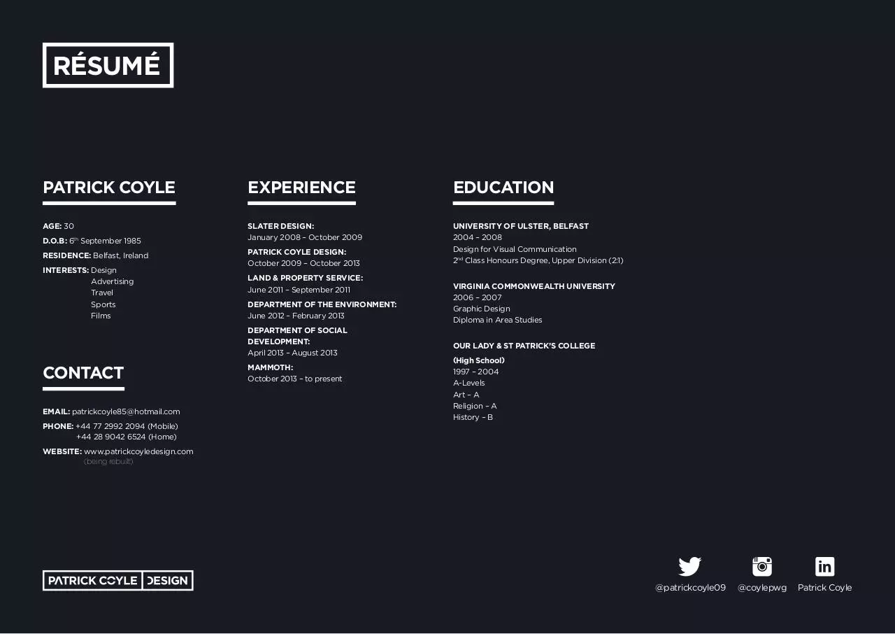 Page 2 of 50, Patrick Coyle Portfolio