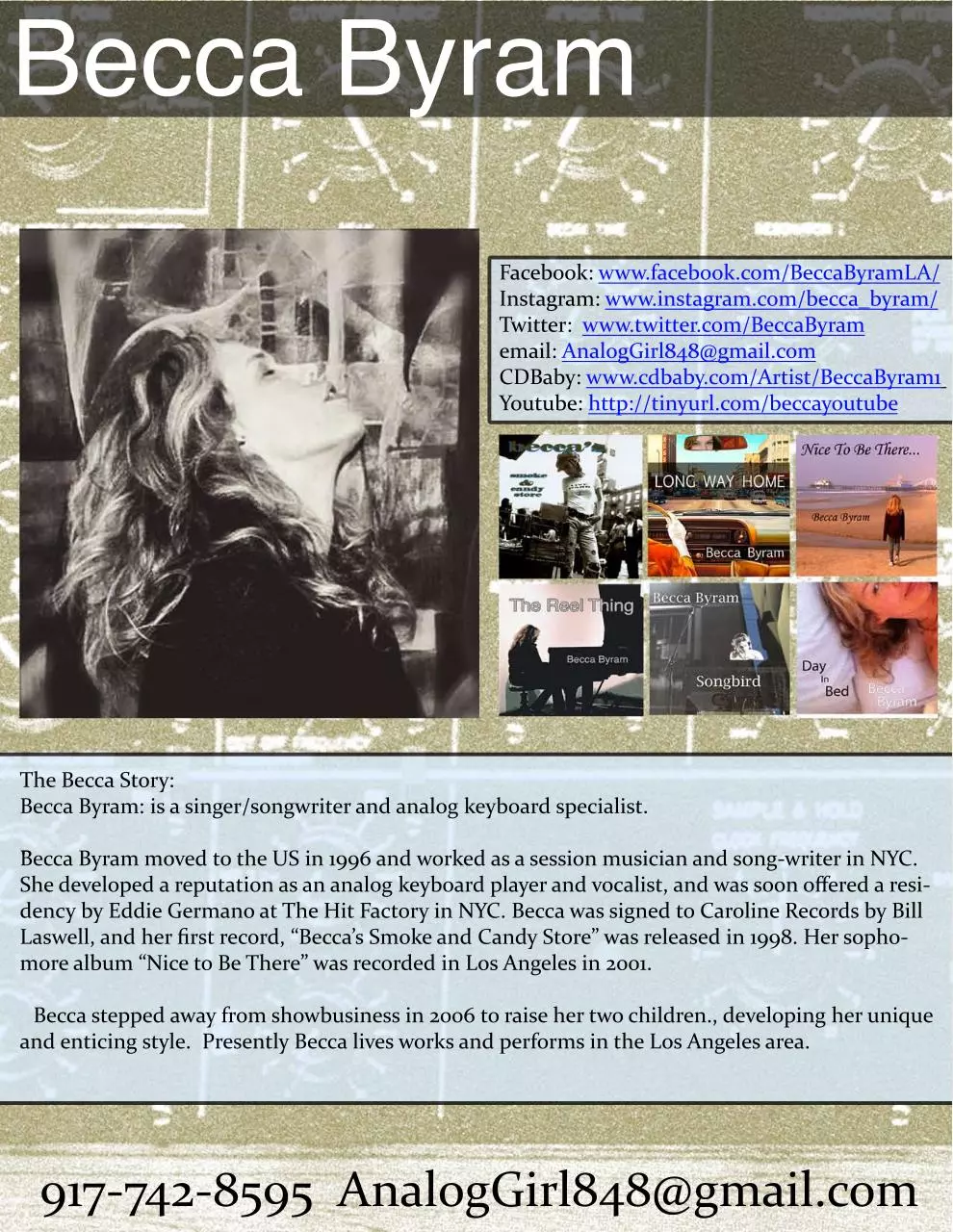 Page 1 of 1, The Becca Byram 2016 One Sheet