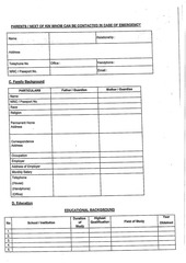 Page 2, Biodata Form