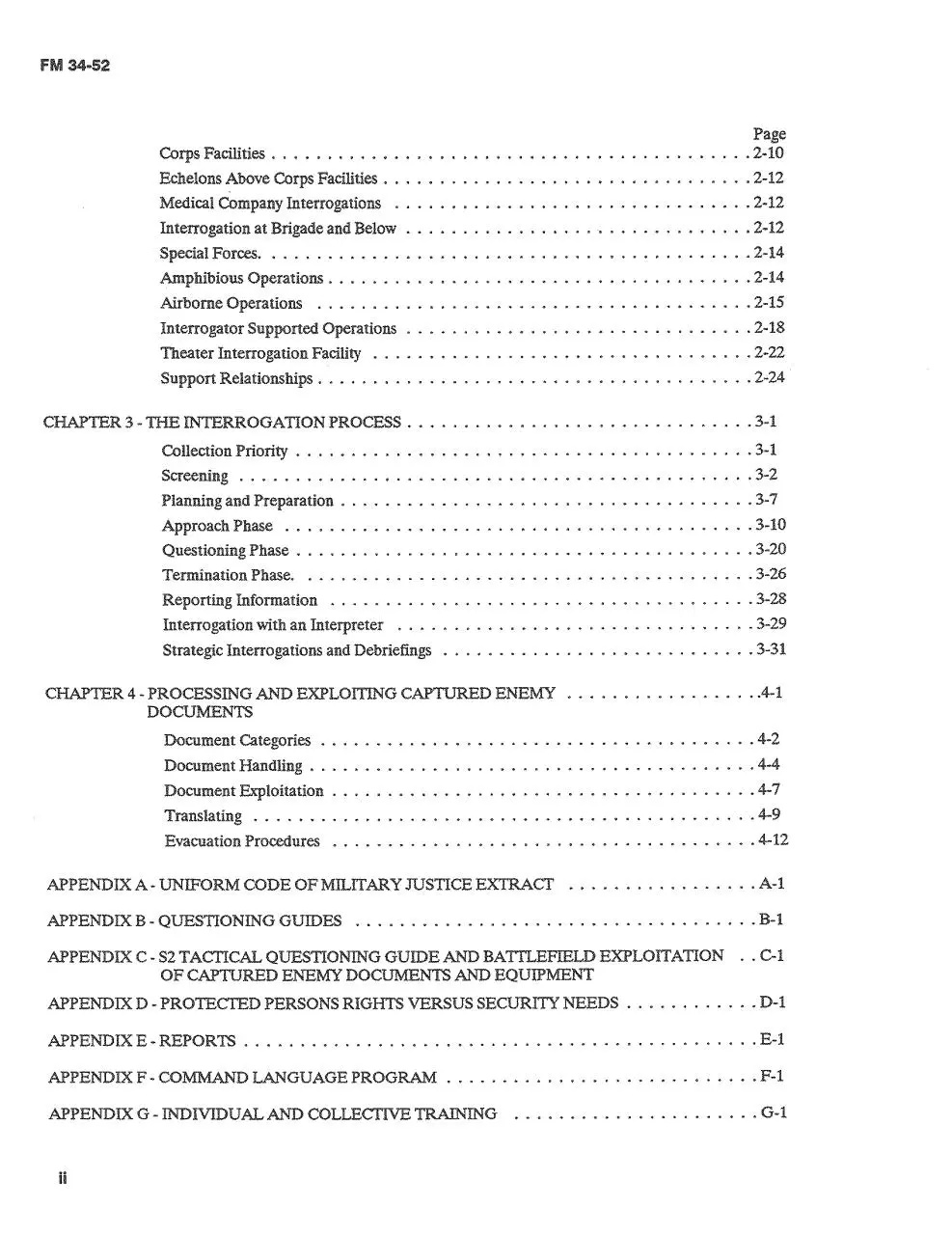 Page 3 of 177, FM 34 52, Intelligence Interrogation