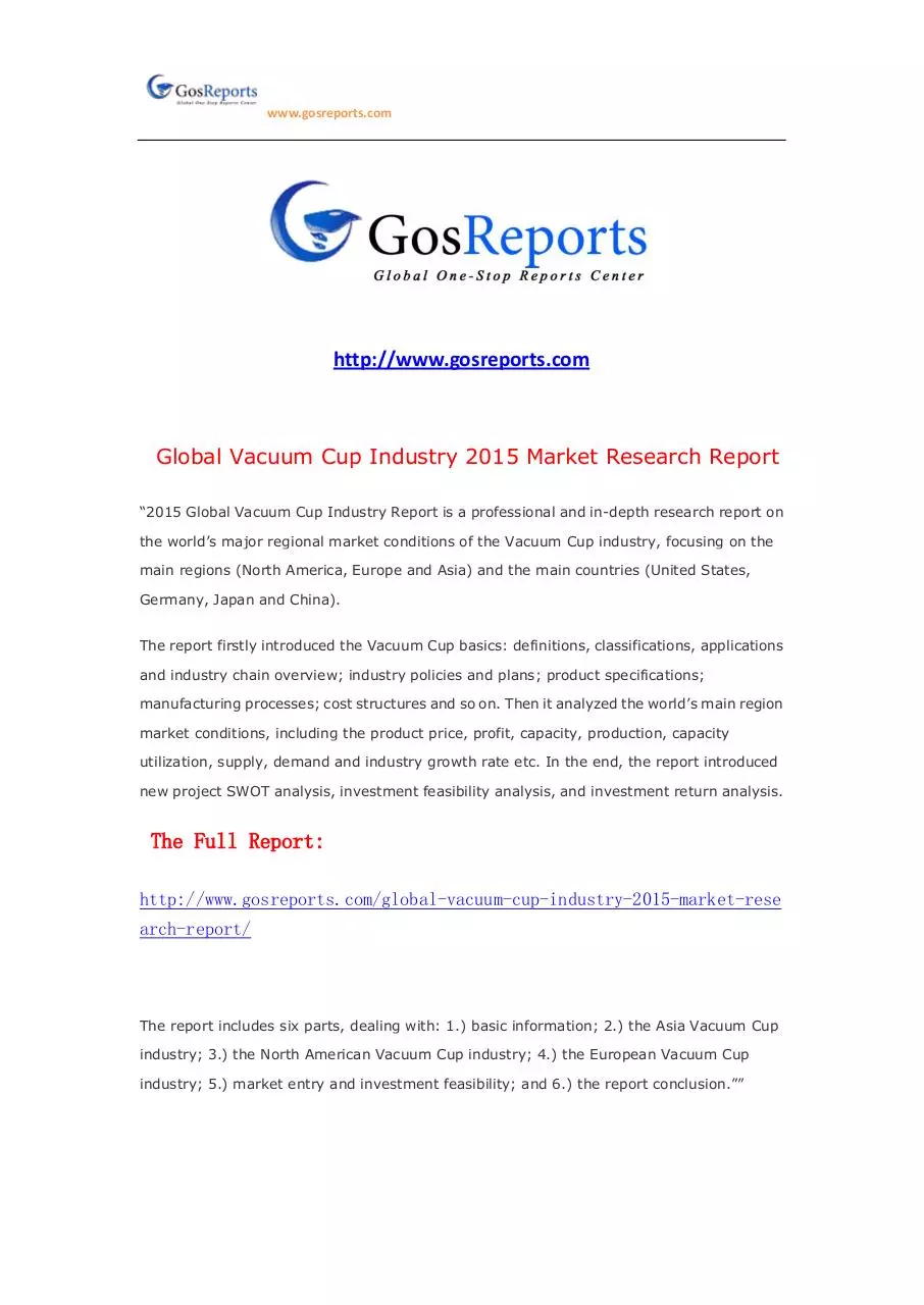Page 1 of 4, Global Vacuum Cup Industry