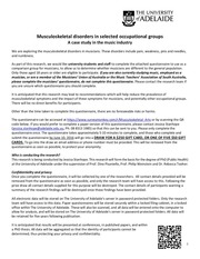 Page 1, Information Sheet Arts