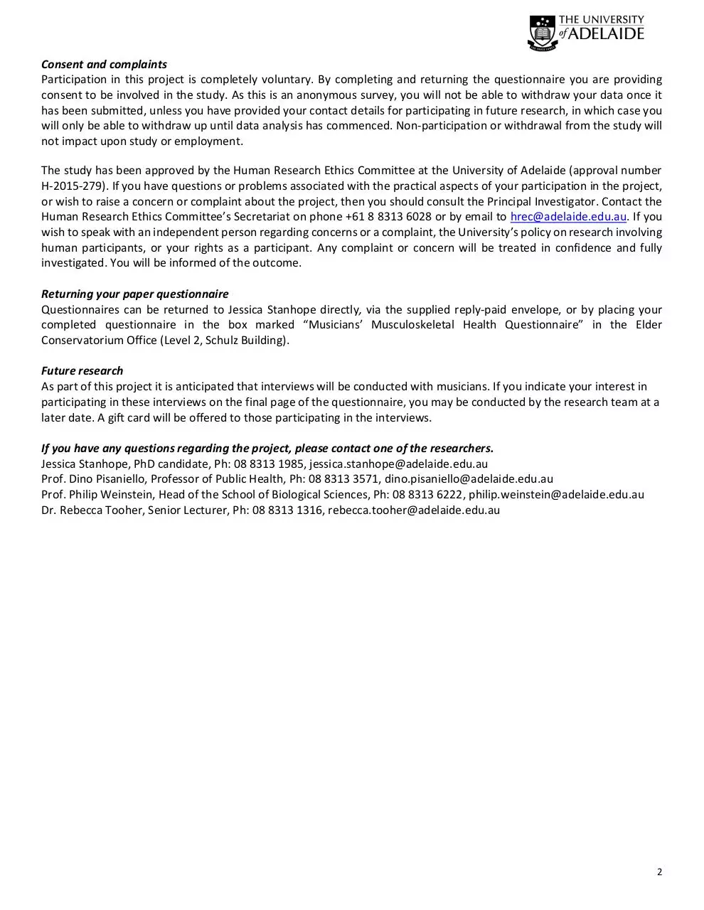 Page 2 of 2, Information sheet poster Elder