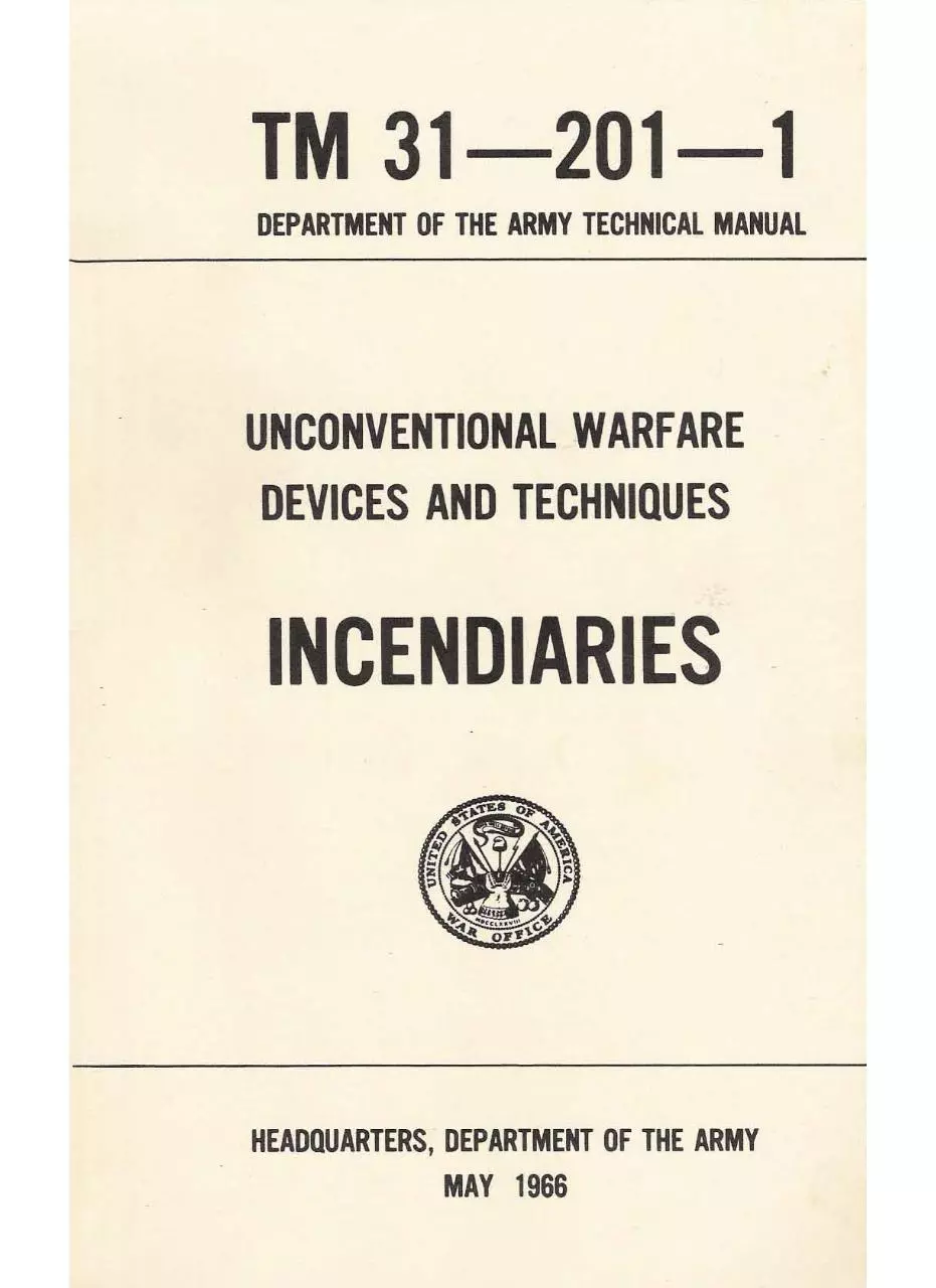 Page 1 of 159, TM 31 201 1, Incendiaries