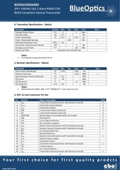 Page 4, BlueOptics BO54JCHXX640D 10GBASE DWDM CDR SFP+ Transceiver