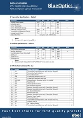 Page 4, BlueOptics BO54JCHXX680D 10GBASE DWDM CDR SFP+ Transceiver