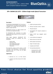 Page 1, BlueOptics BO56HXX640DT1 2 4 8GBASE CWDM SFP+ Transceiver