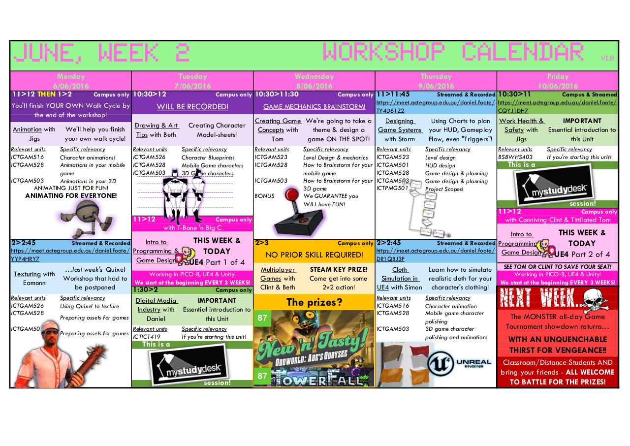 Document preview June Week 2 Workshop Calendar V1.0.pdf - page 1/1
