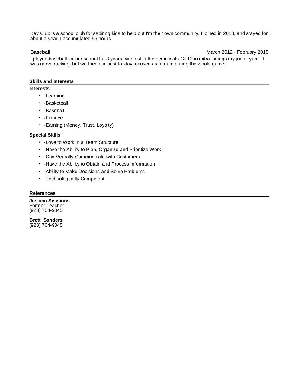 Page 2 of 2, Traymond Jackson's Resume (5 13 2016)