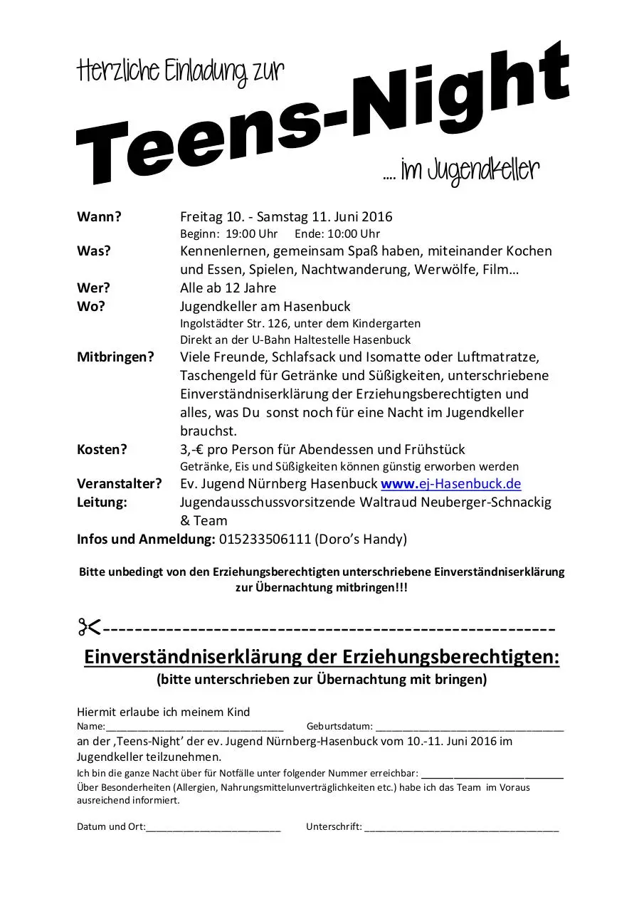 Document preview - Anmeldung Übernachtung.pdf - Page 1/1